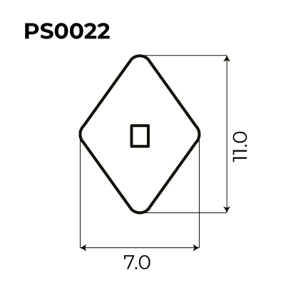 PLAQUETA SILICONA TORNILLO OVALADA 25uds
