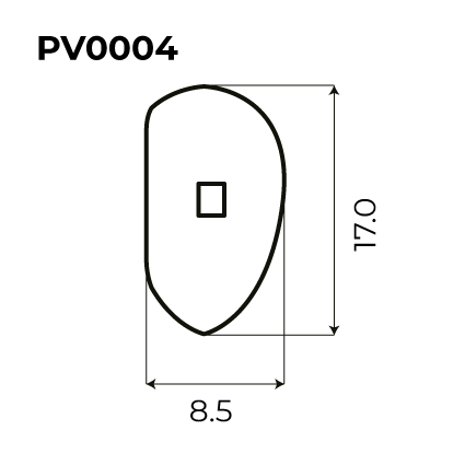 PLAQUETA PVC A PRESIÓN ASIMETRICA 50uds