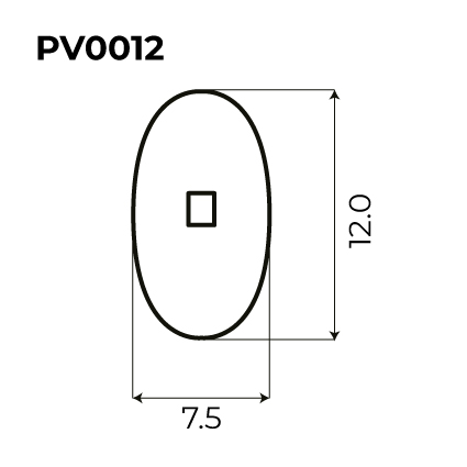 PLAQUETA PVC INSERCIÓN DIRECTA 13mm 25uds