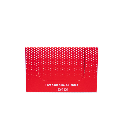 EXPOSITOR SPRAY LIMPIA GAFAS VEFREE 20ml ROJO 24uds