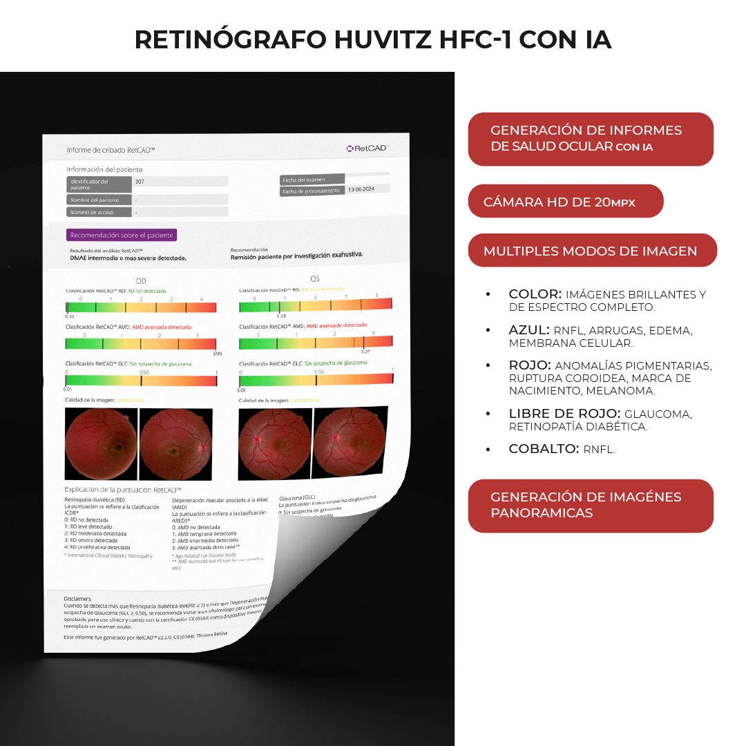 RETINÓGRAFO HUVITZ HFC-1 CON IA