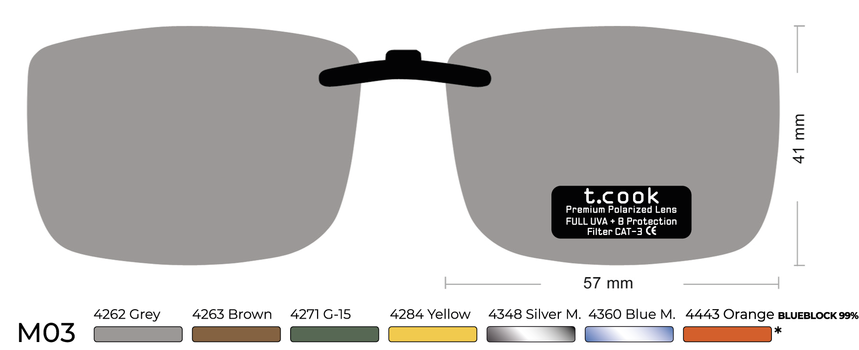 T.COOK SUPLEMENTO M03 PINZA FIJA 57x41
