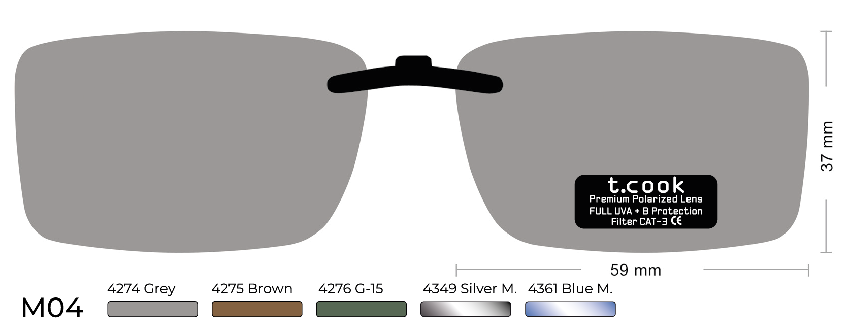 T.COOK SUPLEMENTO M04 PINZA FIJA 59x37