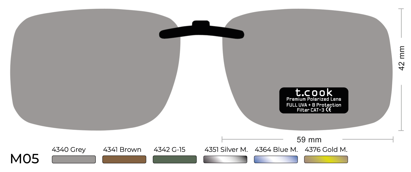 T.COOK SUPLEMENTO M05 PINZA FIJA 59x42