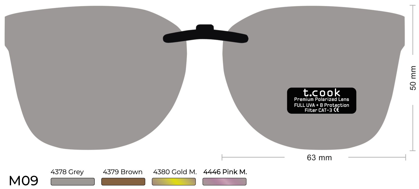 T.COOK SUPLEMENTO M09 PINZA FIJA 63x50