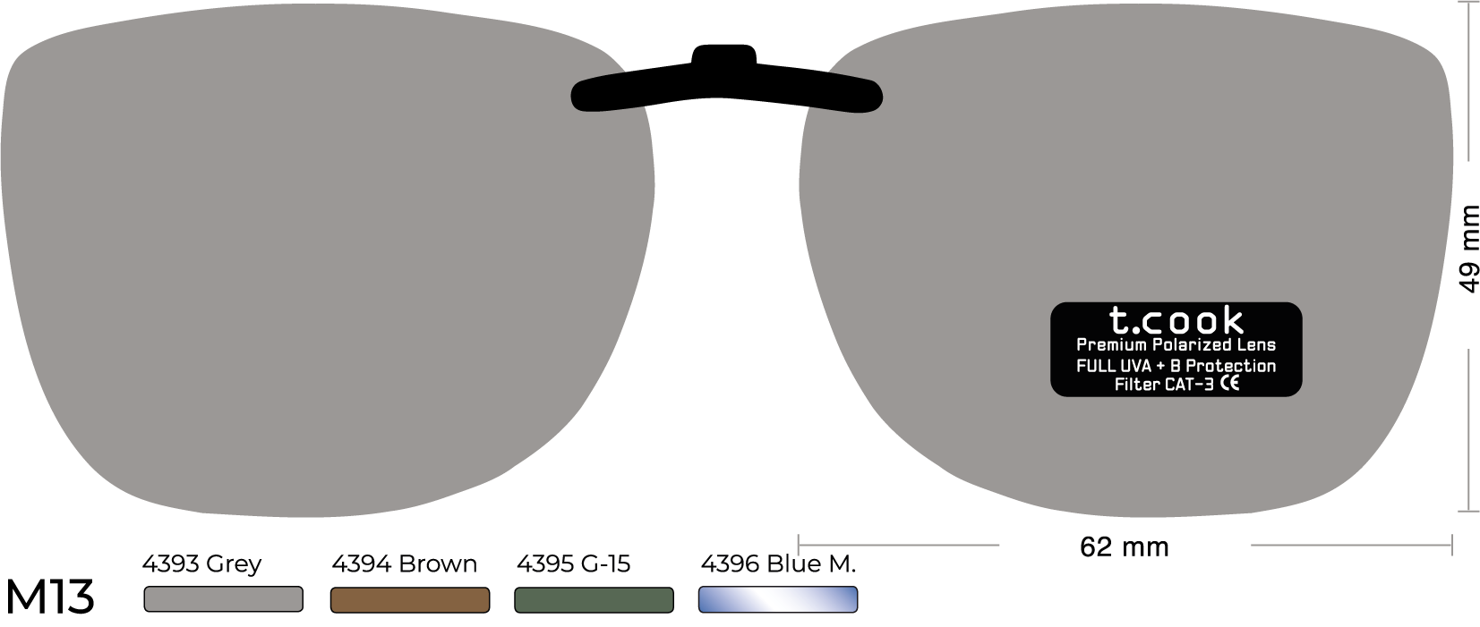 T.COOK SUPLEMENTO M13 PINZA FIJA 62x49