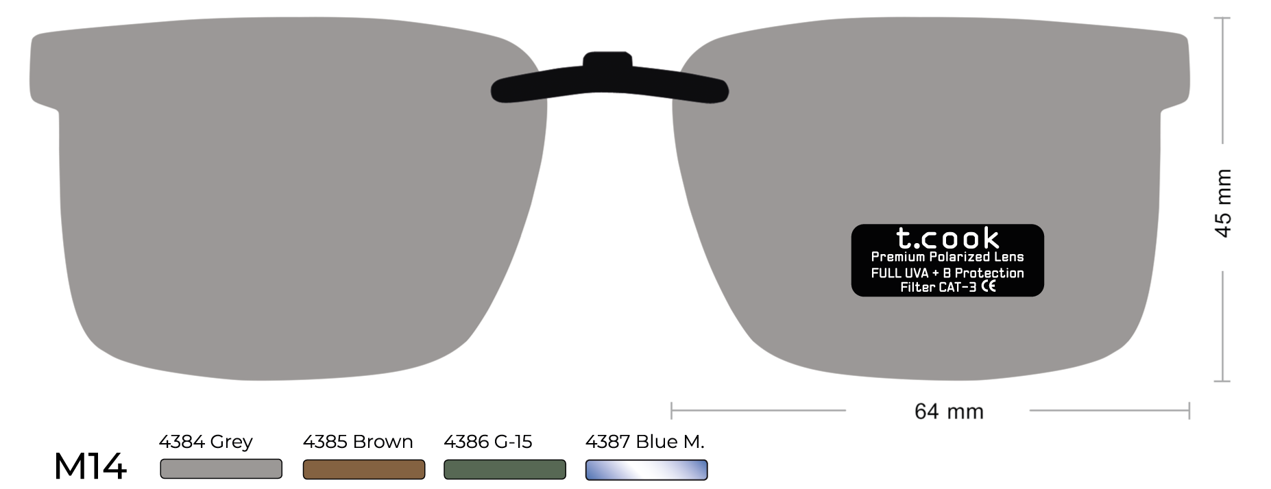 T.COOK SUPLEMENTO M14 PINZA FIJA 64x45