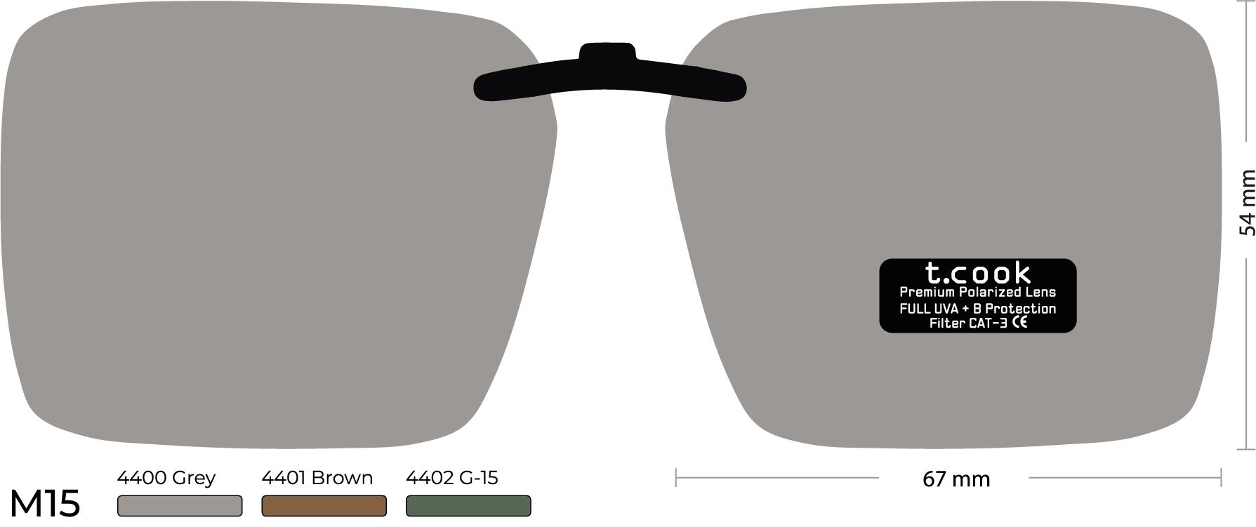 T.COOK SUPLEMENTO M15 PINZA FIJA 67x54
