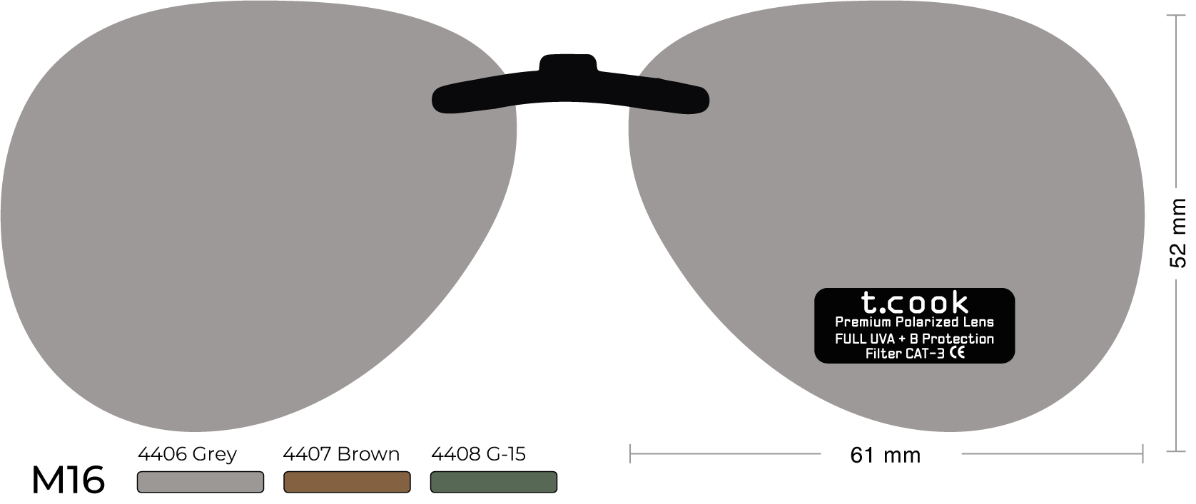 T.COOK SUPLEMENTO M16 PINZA FIJA 61x52 (NOVEDAD)