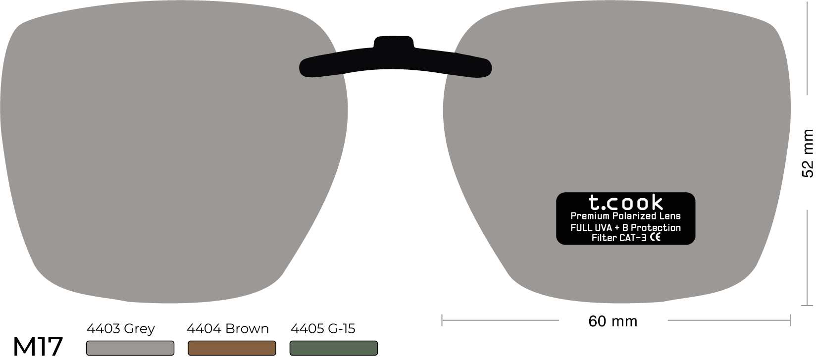 T.COOK SUPLEMENTO M17 PINZA FIJA 60x52