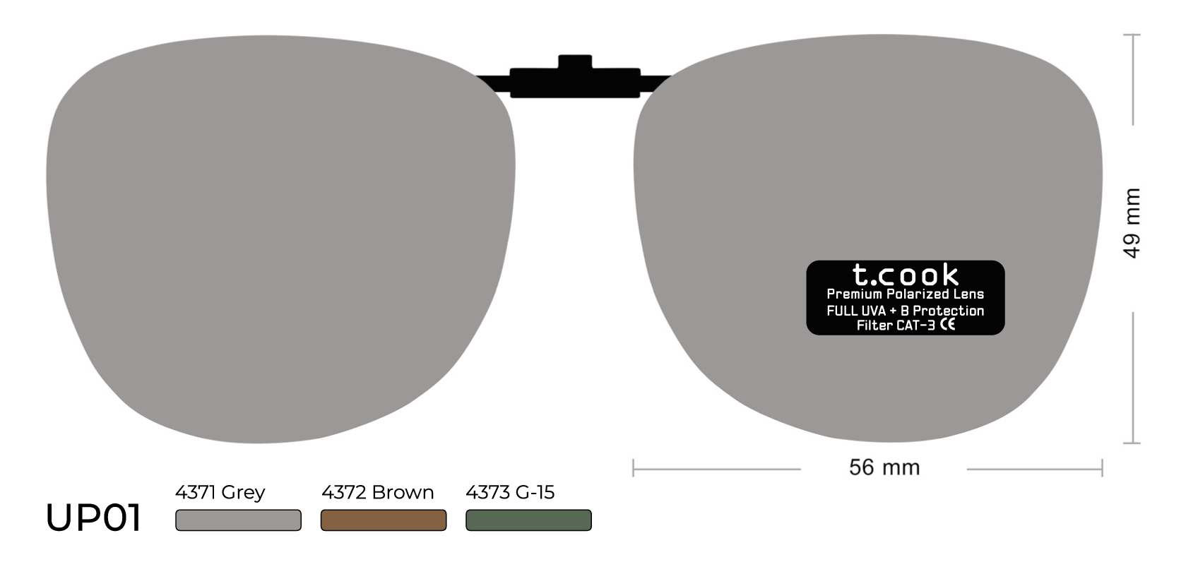 T.COOK SUPLEMENTO UP01 PINZA ABATIBLE 56x49