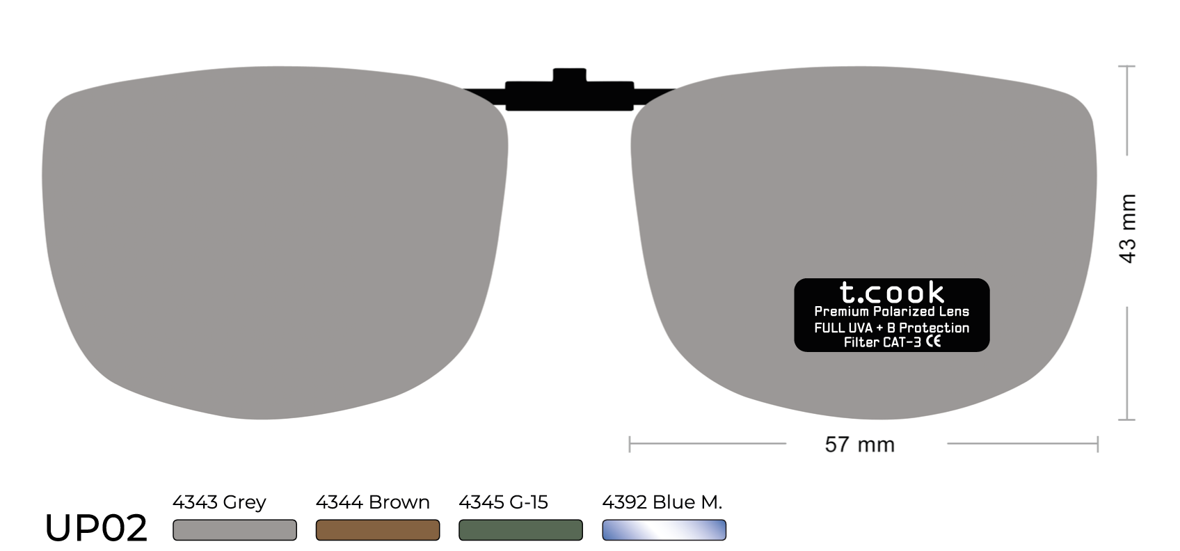 T.COOK SUPLEMENTO UP02 PINZA ABATIBLE 57x43