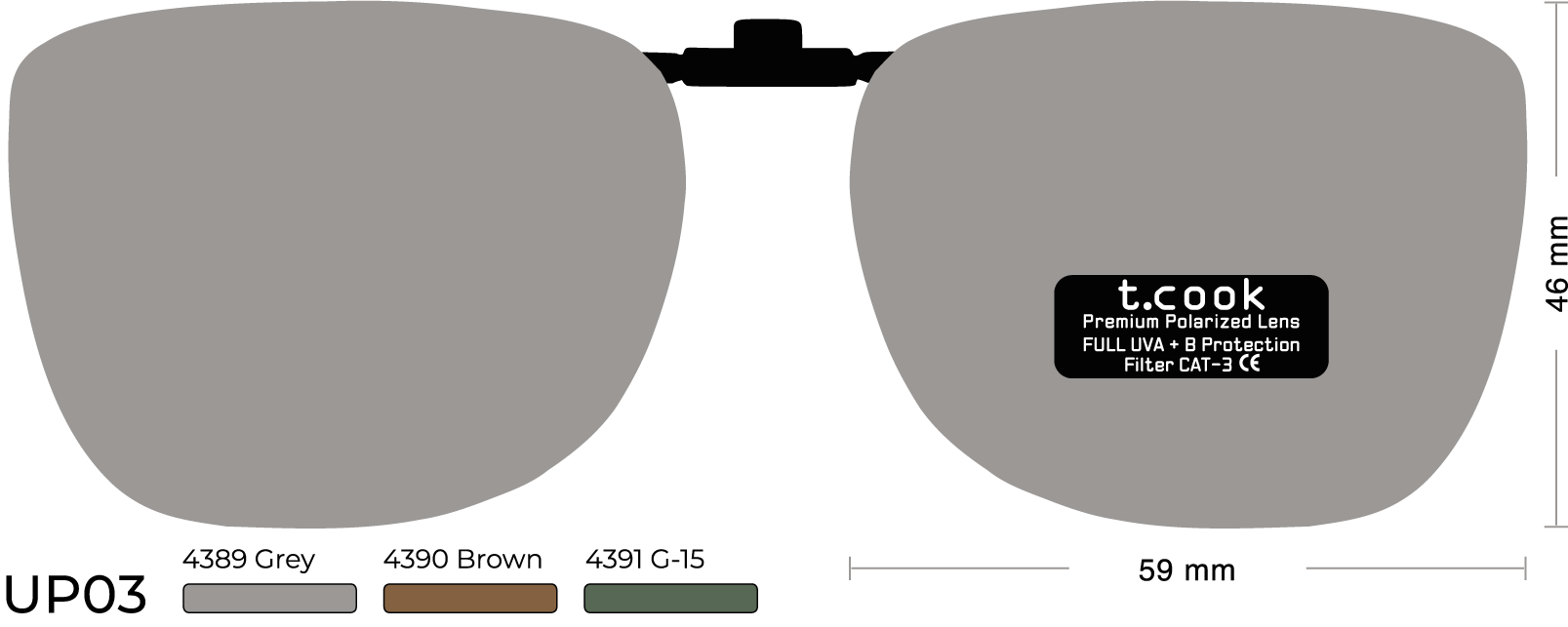 T.COOK SUPLEMENTO UP03 PINZA ABATIBLE 59x46