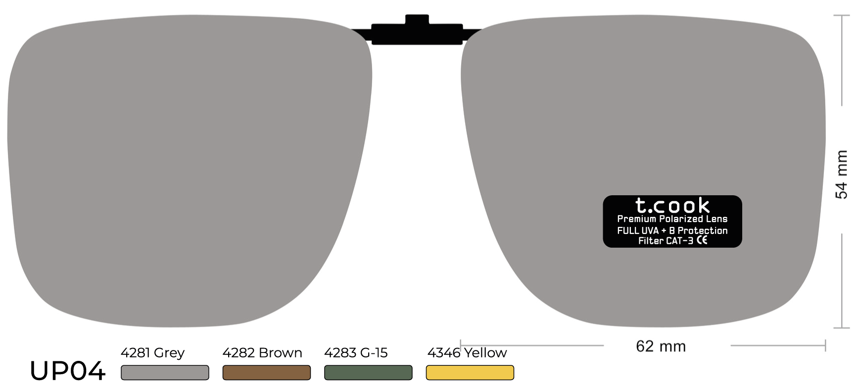 T.COOK SUPLEMENTO UP04 PINZA ABATIBLE 62X54