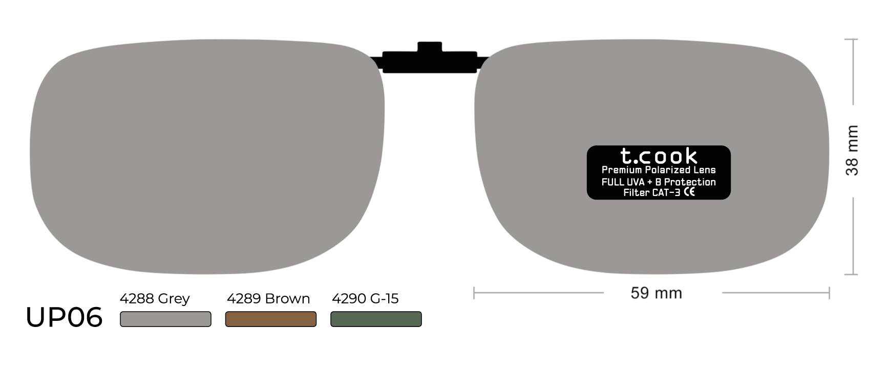 T.COOK SUPLEMENTO UP06 PINZA ABATIBLE 59x38