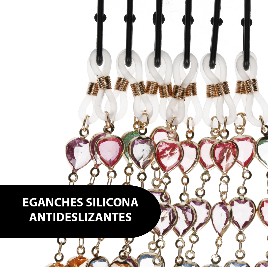 CADENA GAFAS  PERLAS M.82 6uds