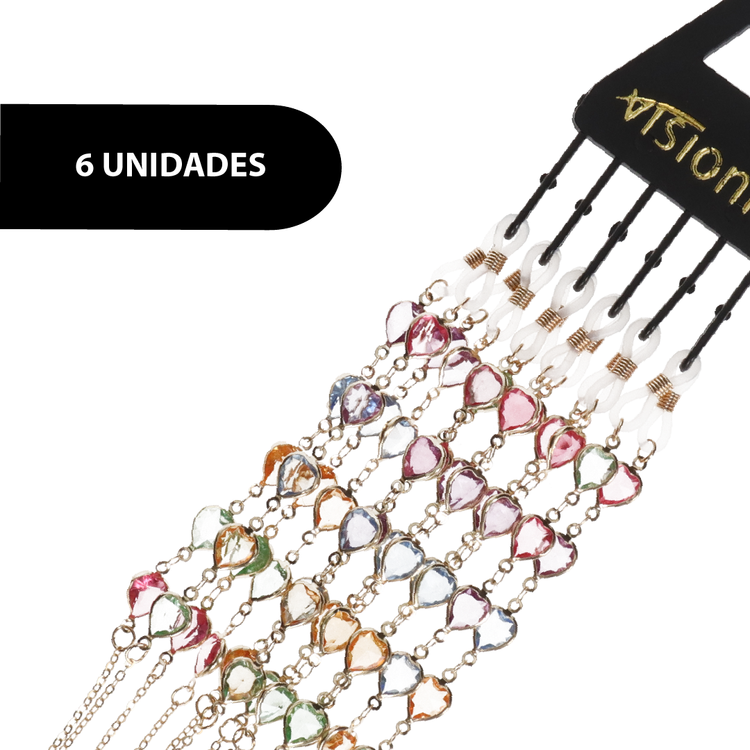 CADENA GAFAS  PERLAS M.82 6uds