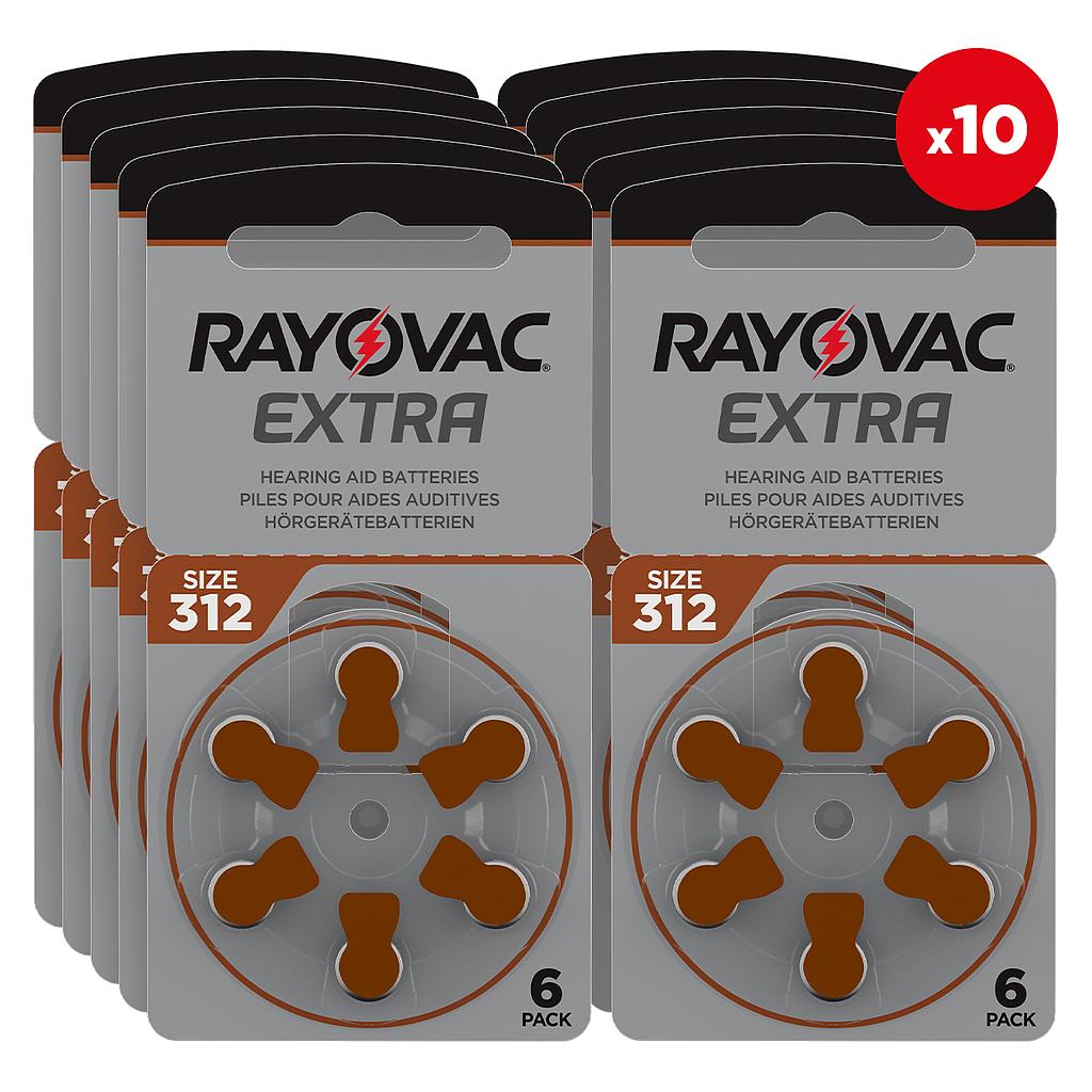 PILA RAYOVAC 312AU-6XE MARRÓN CAJA 60uds