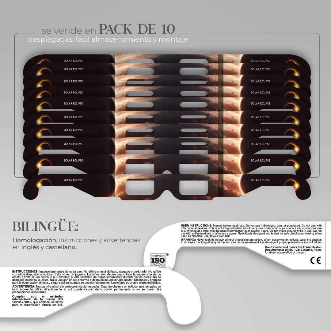 -GAFAS ECLIPSE SOLAR PACK 10 UDS