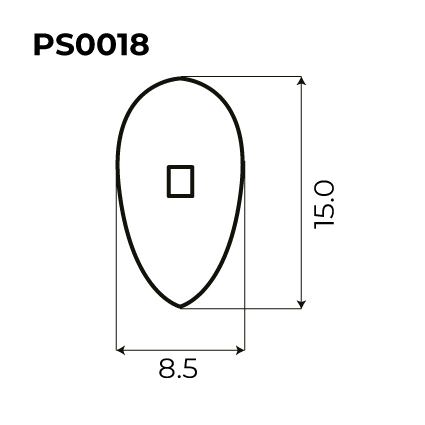 PLAQUETA SILICONA TORNILLO SIMÉTRICA 25uds