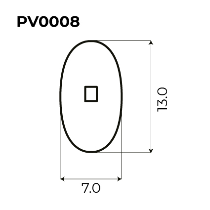 PLAQUETA PVC TORNILLO OVALADA 25uds