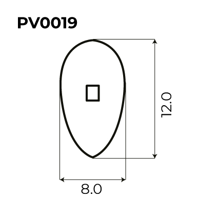 PLAQUETA PVC TORNILLO SIMÉTRICA ULTRA FINA 25uds