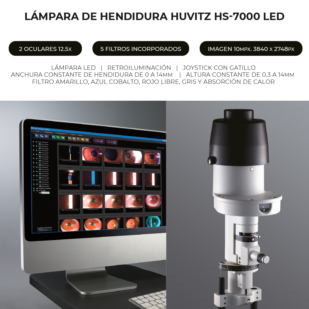 LÁMPARA DE HENDIDURA HUVITZ HS-7000 LED