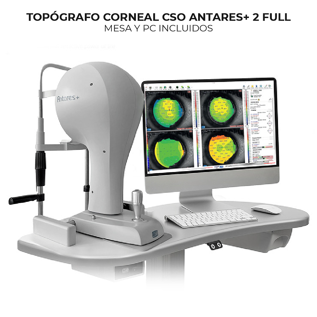 TOPÓGRAFO CORNEAL CSO ANTARES+ 2 FULL MESA Y PC INCLUIDOS