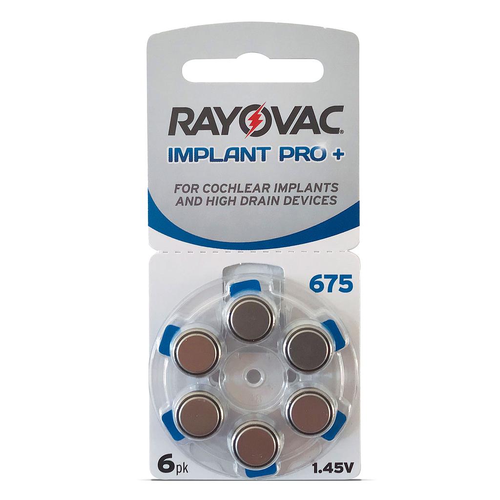 PILA RAYOVAC ONE 675 IMPLANT PLUS 1 RUEDA(6 PILAS)