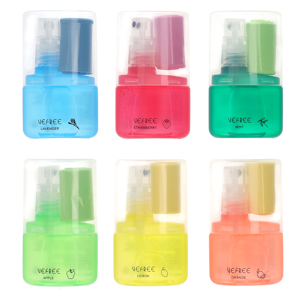 EXPOSITOR SPRAY LIMPIA GAFAS VEFREE AROMAS  25ml 24uds