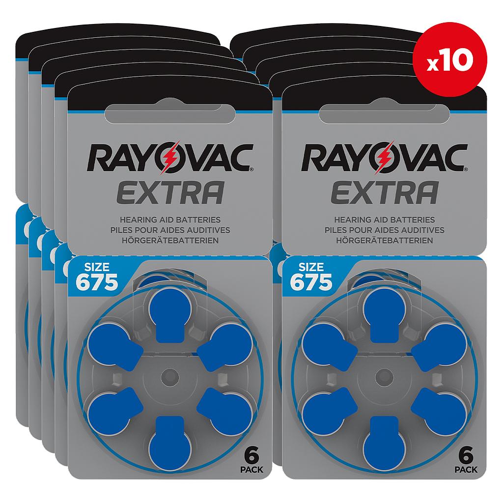 PILA RAYOVAC 675AU-6XE AZUL 60uds