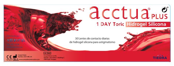 ACCTUA PLUS 1 DAY TORIC HIDROGEL SILICONA 30PK