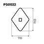 PLAQUETA SILICONA TORNILLO OVALADA 25uds
