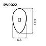 PLAQUETA PVC TORNILLO SIMÉTRICA ULTRA FINA 25uds